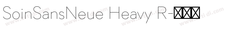 SoinSansNeue Heavy R字体转换